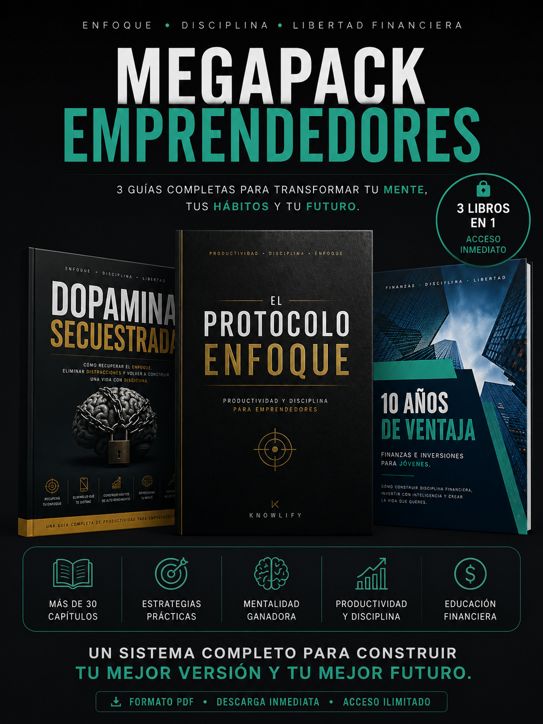 Megapack Emprendedores — Enfoque, disciplina y mentalidad de alto rendimiento